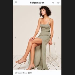 REFORMATION Tudor Dress in Seafoam Sz XS